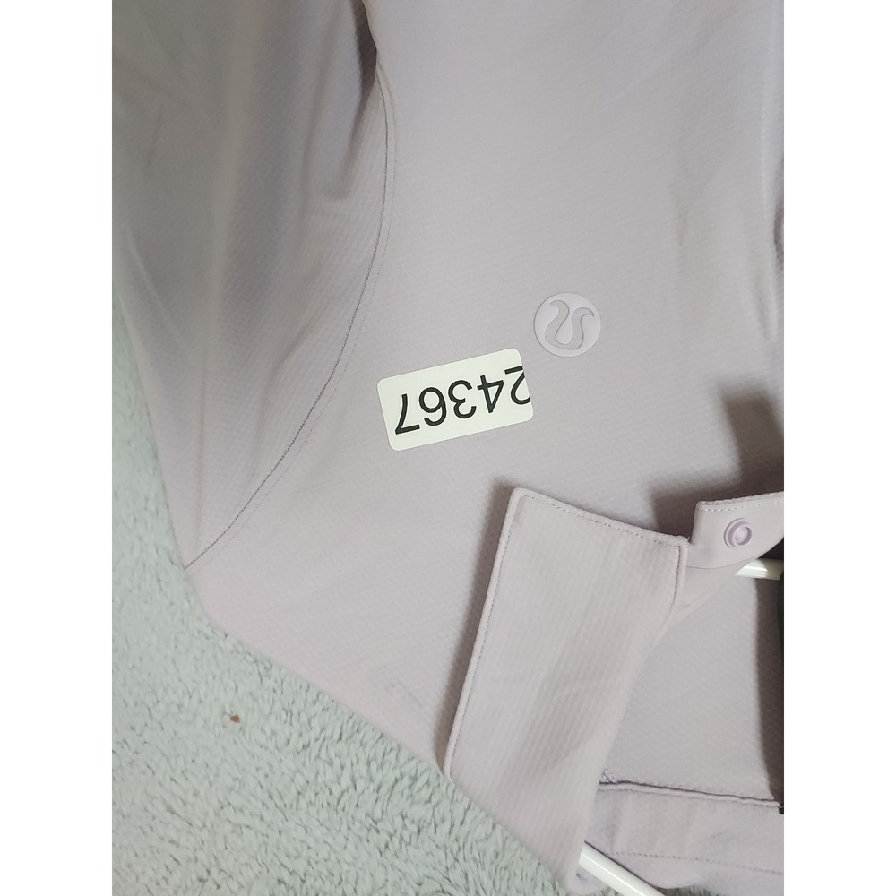 Lululemon Logo Sport Polo Shirt Mens XS Short Sleeve Athletic Purple Preppy - Picture 9 of 9